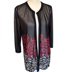 Chicos Travelers jacket/cardigan Chicos size 1 USA size medium open front sheer